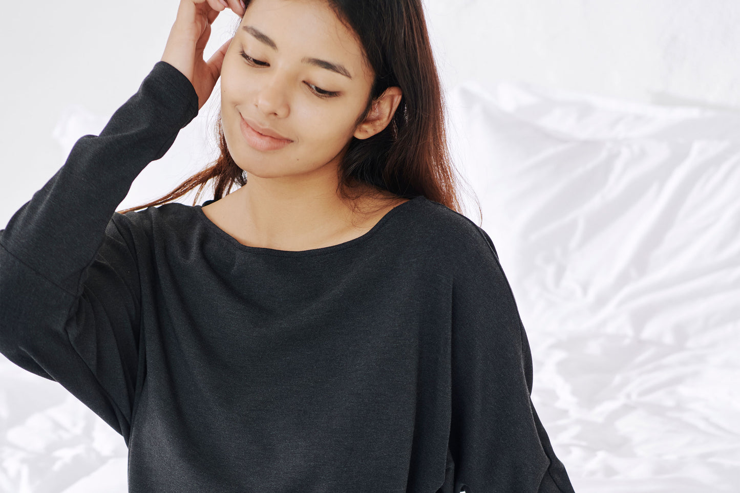 Women's Basics Winter Boat Neck Top
