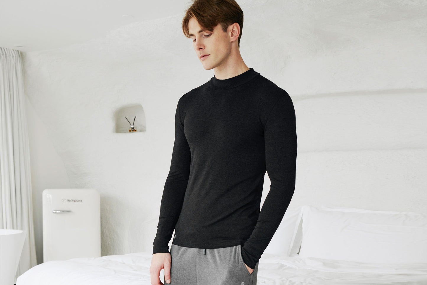 Men's Basics Mock Neck Top