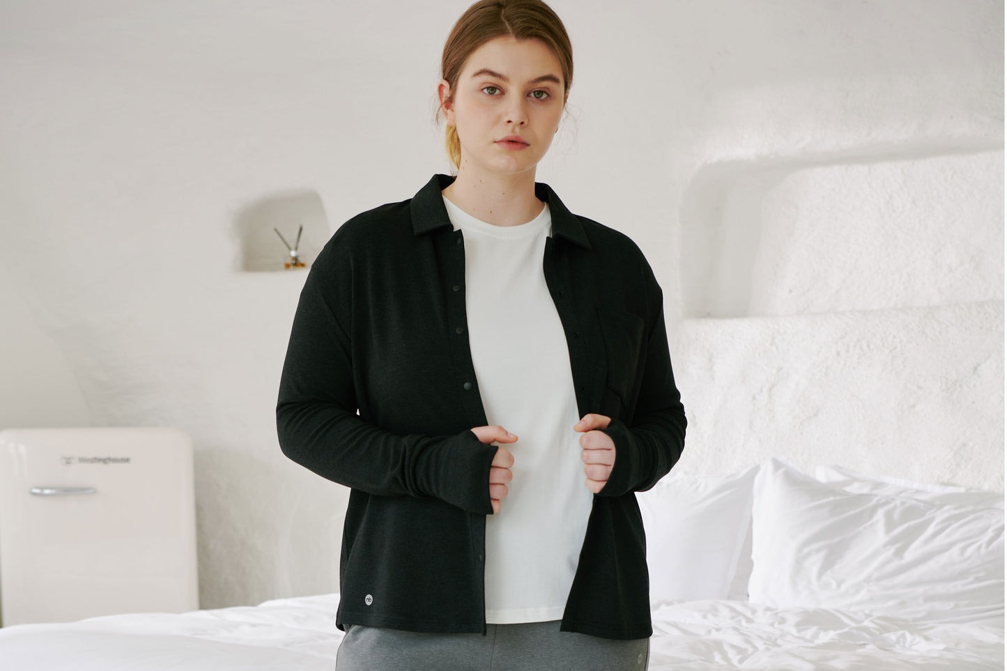 Women's Basics Winter Button Up Shirt