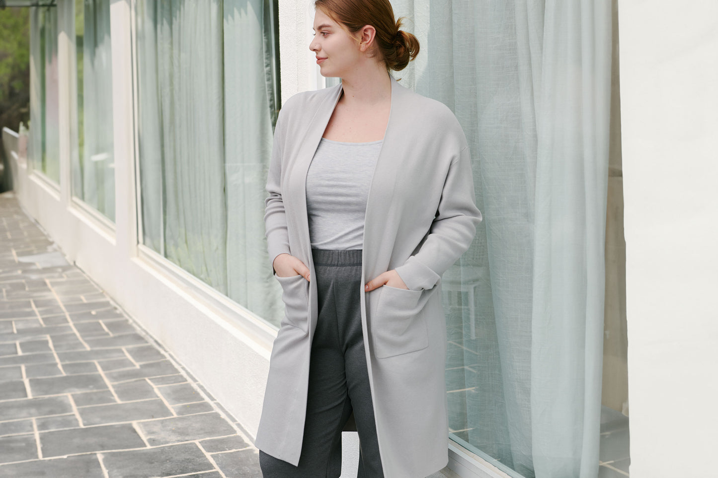 Women's Basics Long Cardigan