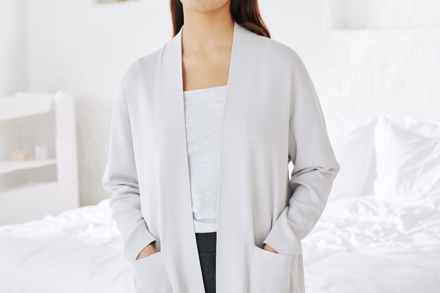 Women's Basics Long Cardigan