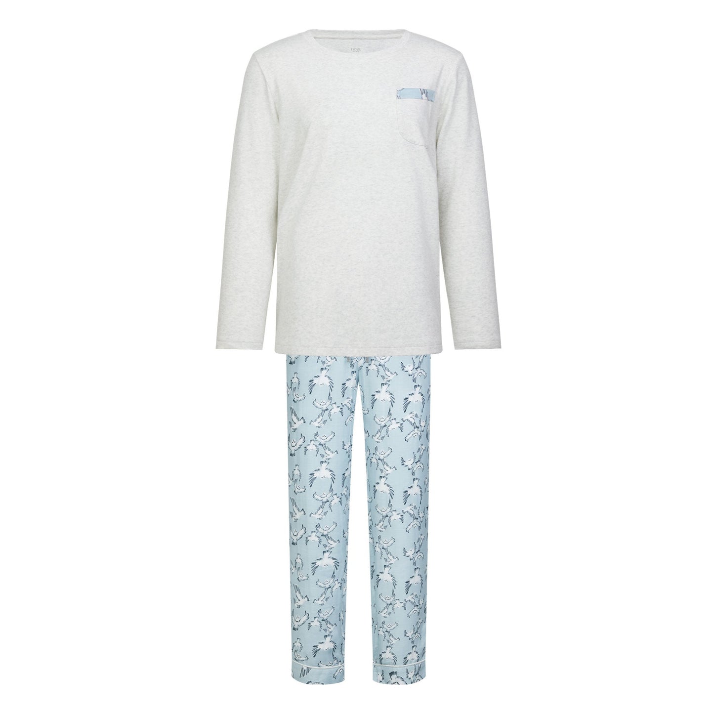 Women's Long Sleeve Pocket Tee PJ Set