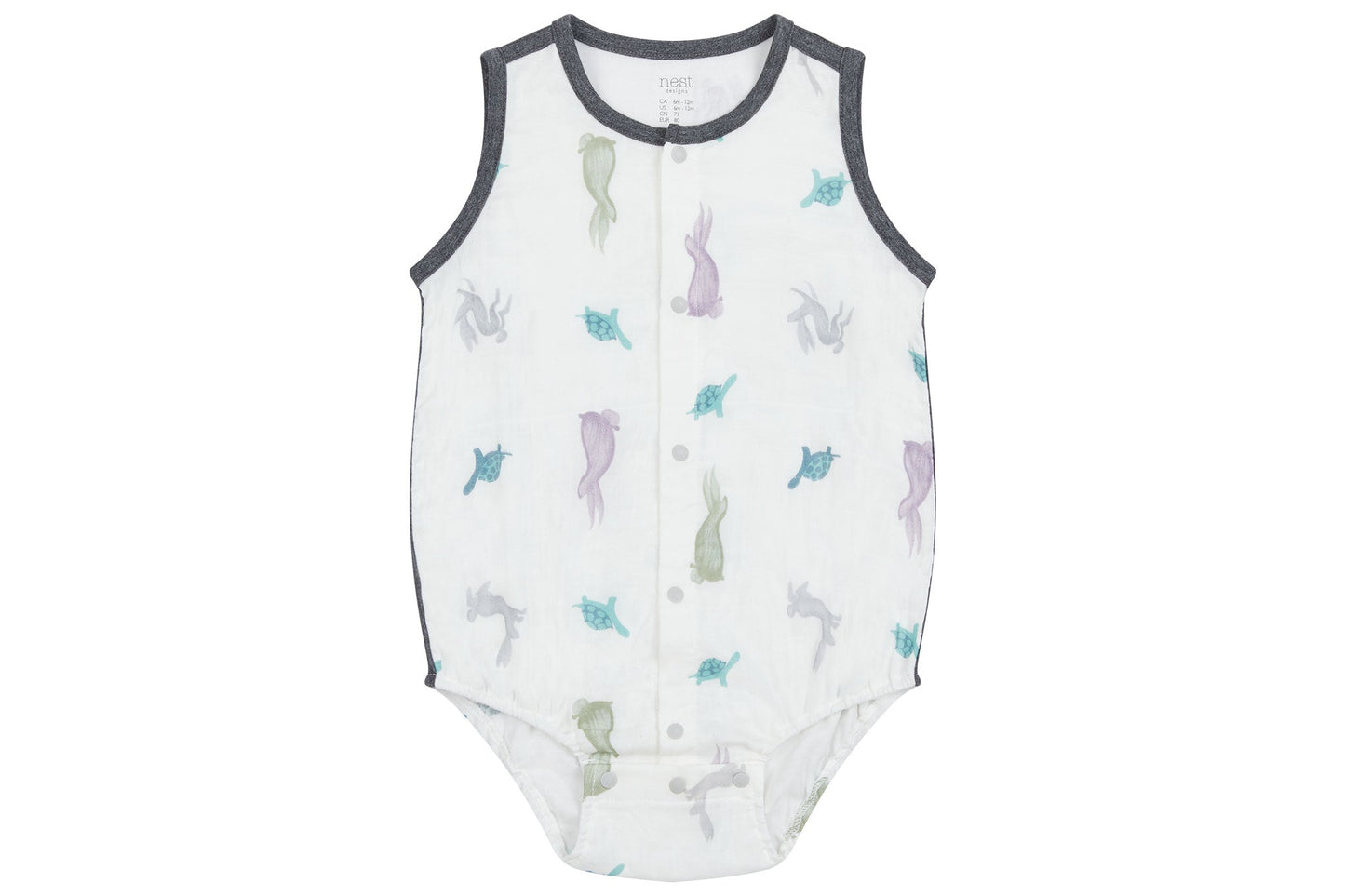 Sleeveless Button Down Onesie