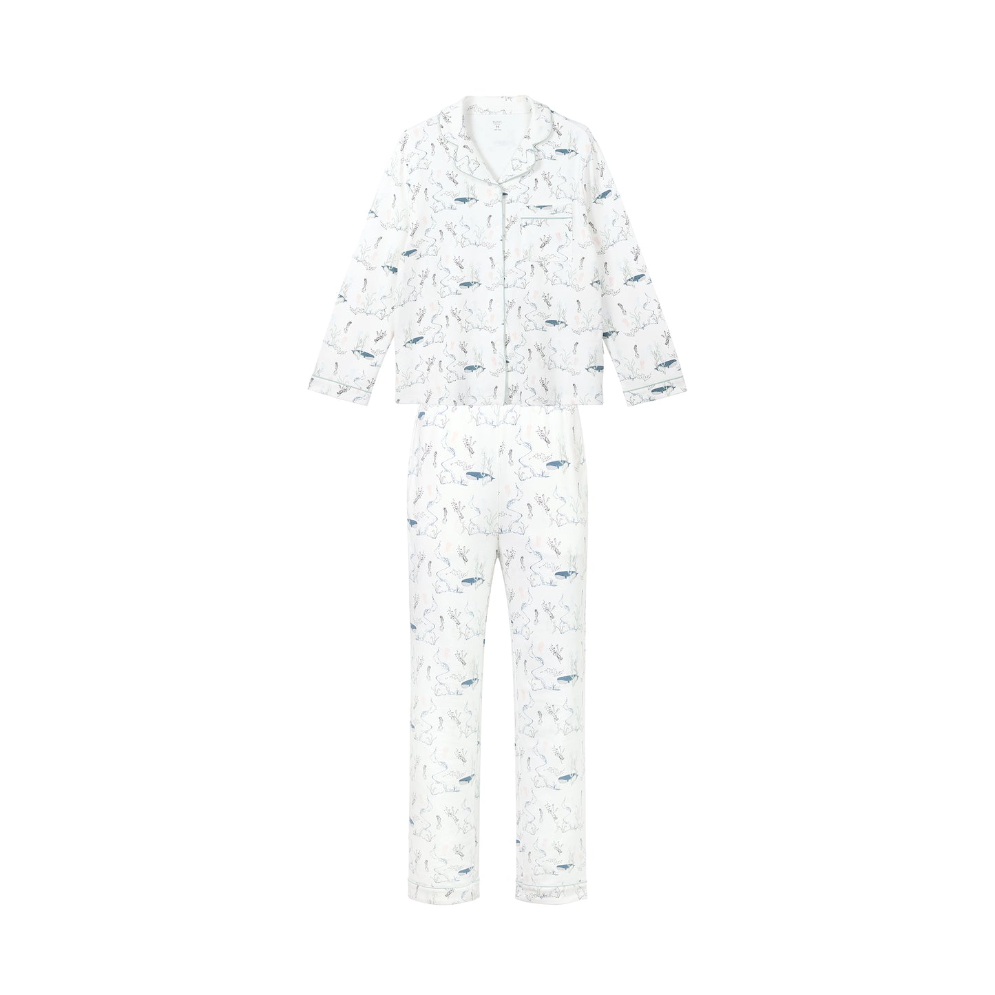 Women's Long Sleeve Button-Up Pj Set