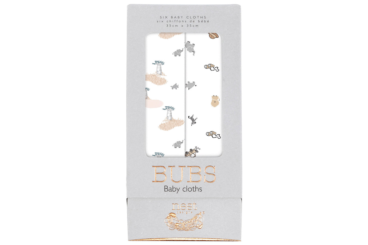 Bubs Baby Washcloth Set (6 Pack)