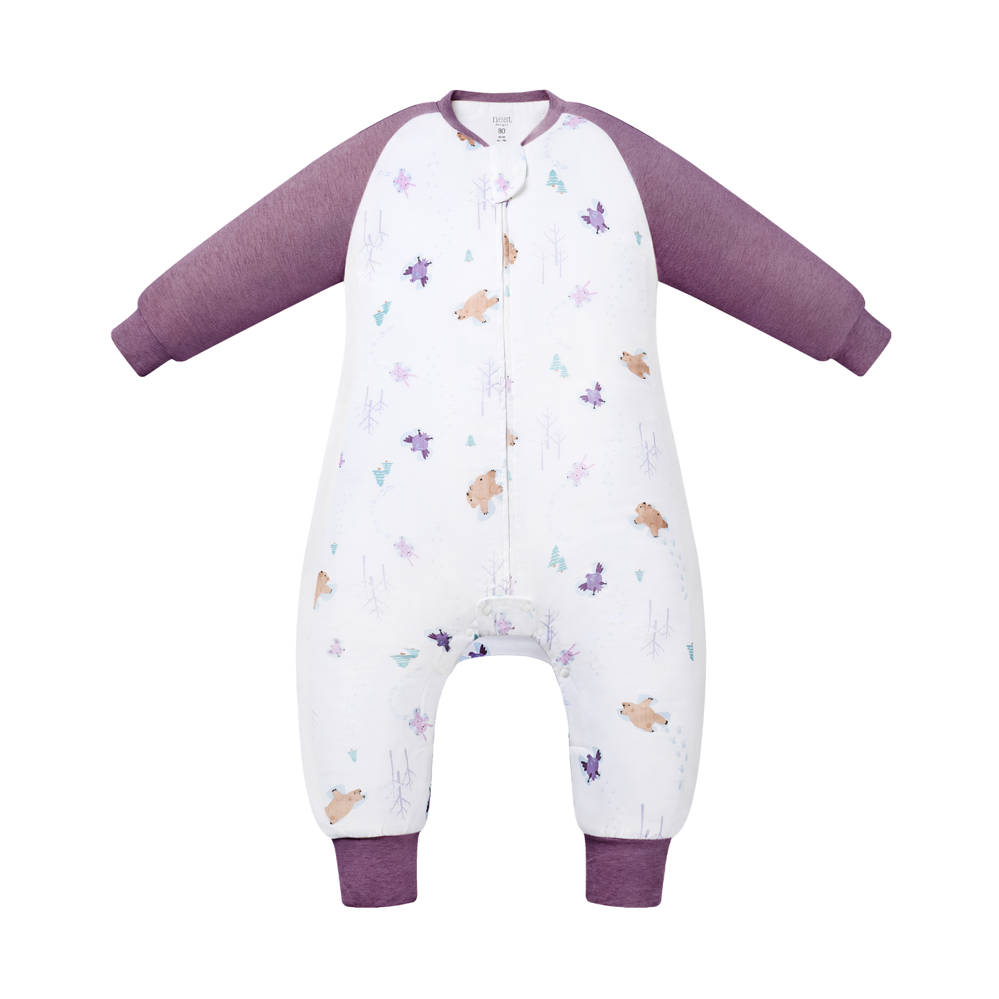 Raglan Long Sleeve Footed Sleep Bag