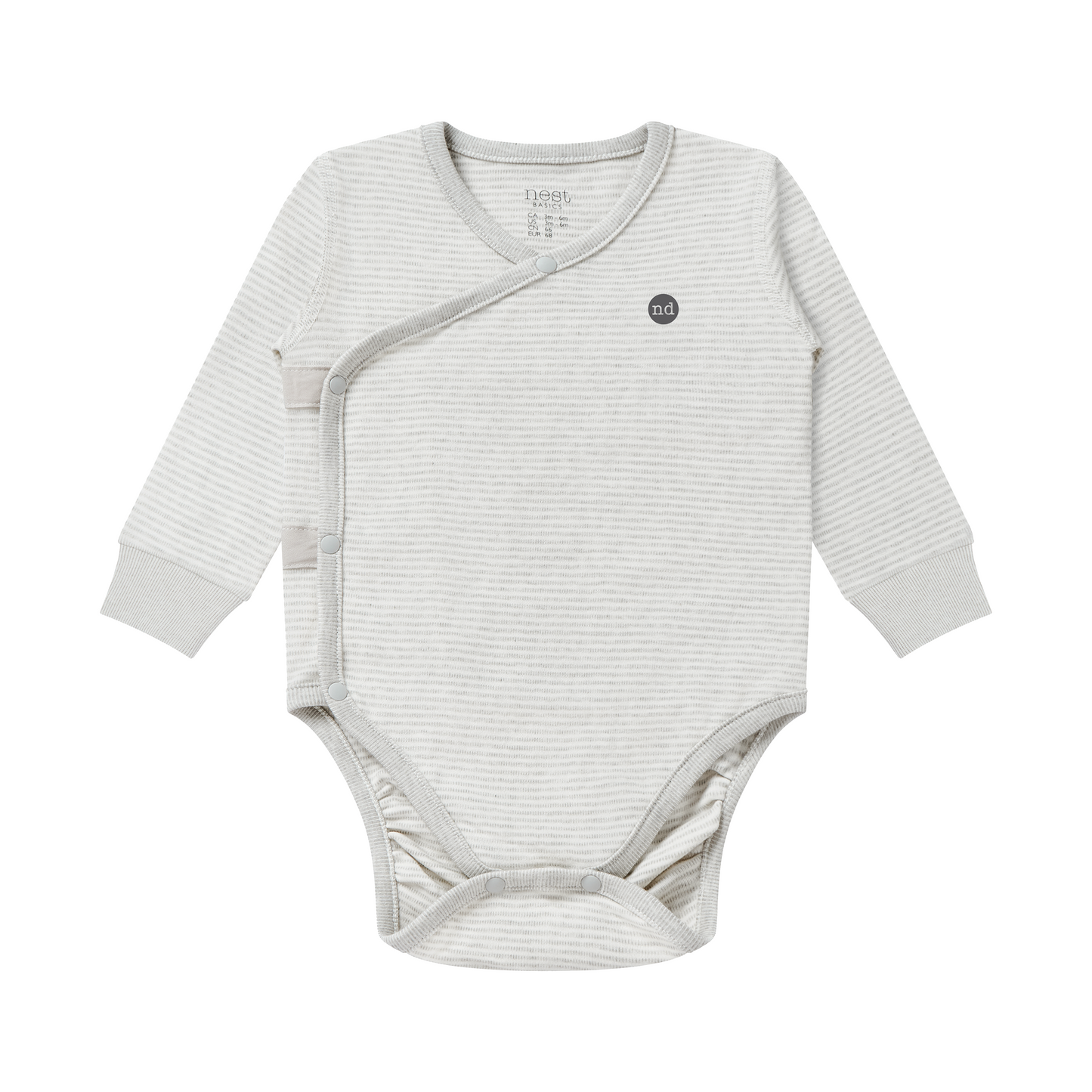 Basics Long Sleeve Kimono Onesie