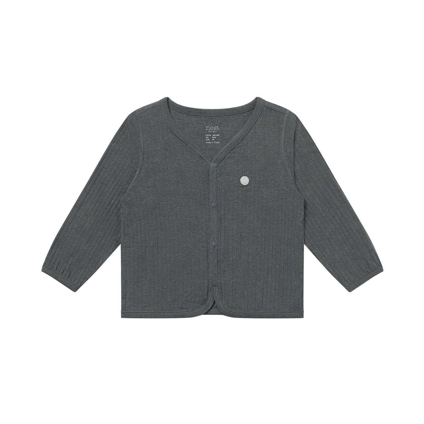 Basics Ribbed Long Sleeve Cardigan