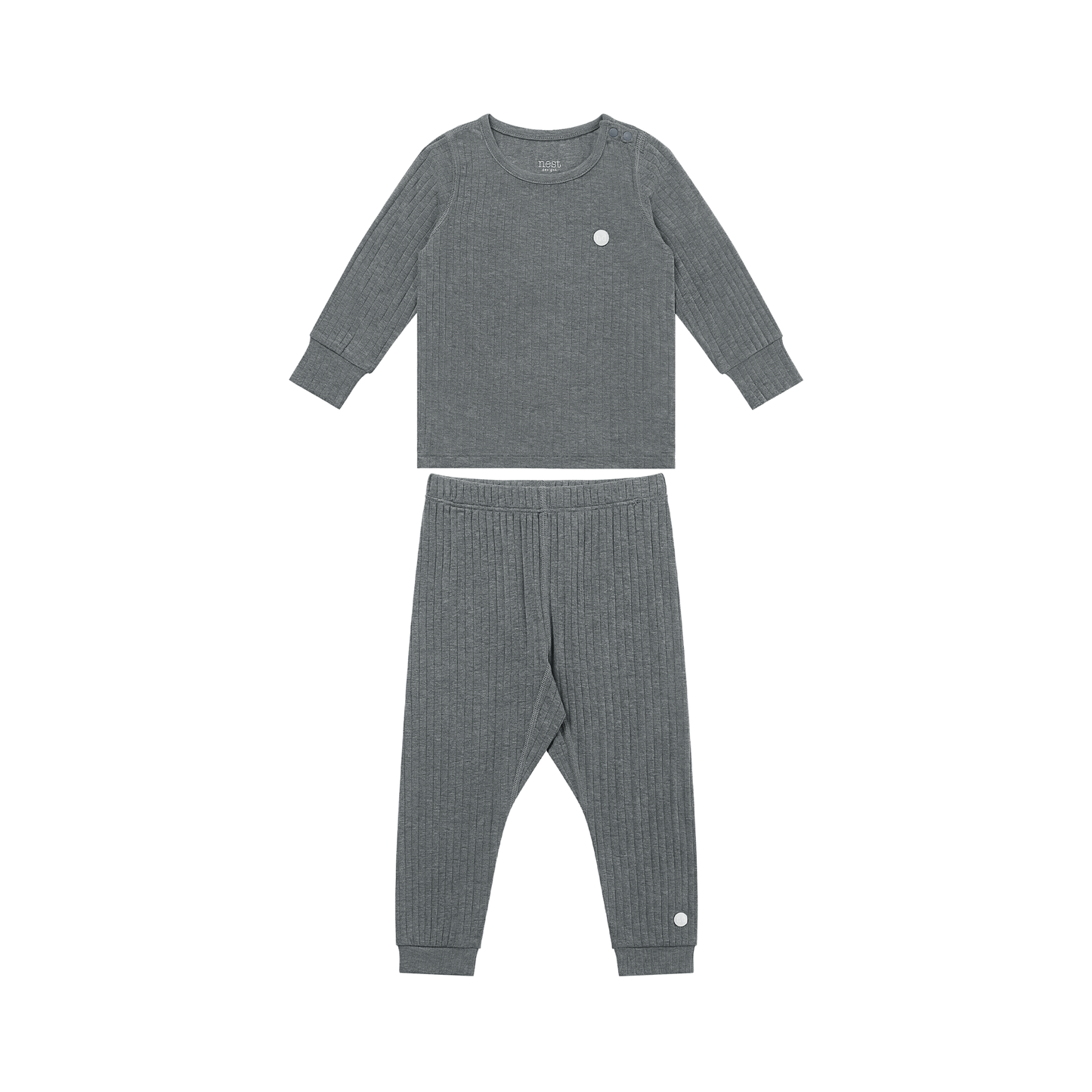 Basics Ribbed Long Sleeve PJ Set