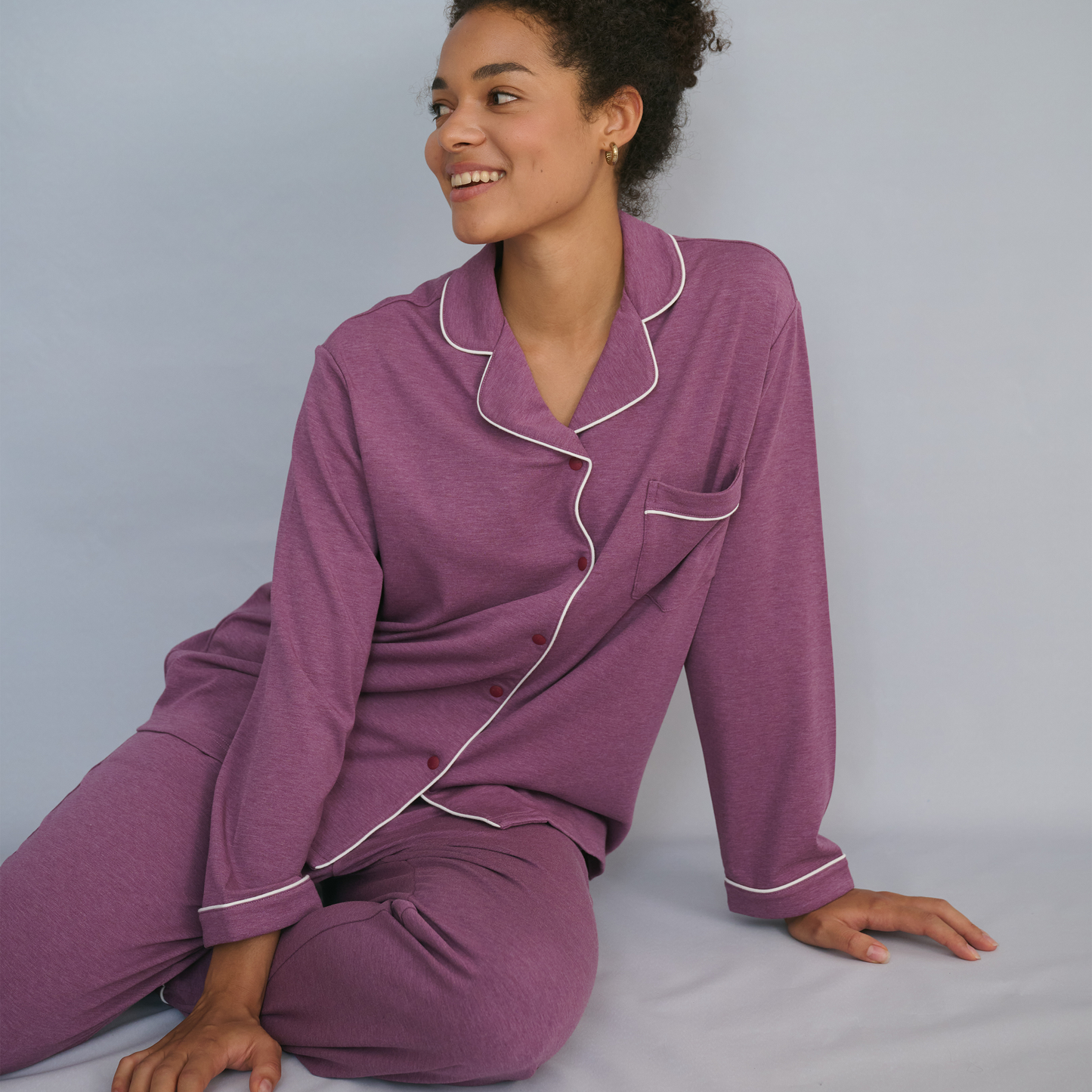Women's Long sleeve Button-up PJ Set
