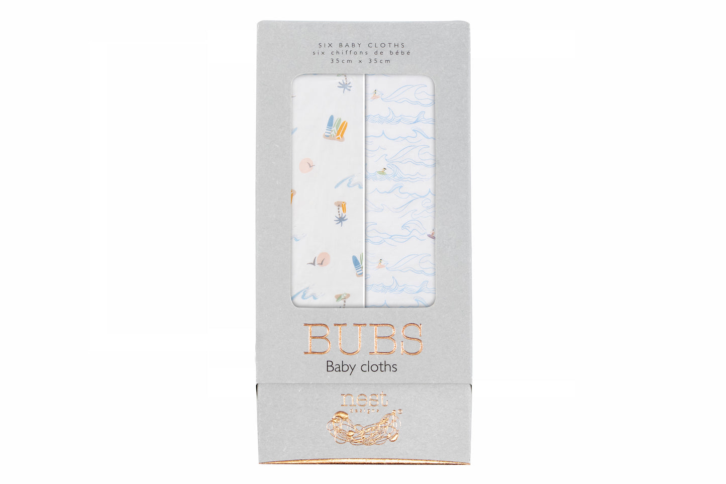 Bubs Baby Washcloth Set (6 Pack)
