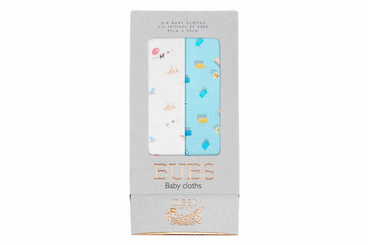 Bubs Baby Washcloth Set (6 Pack)