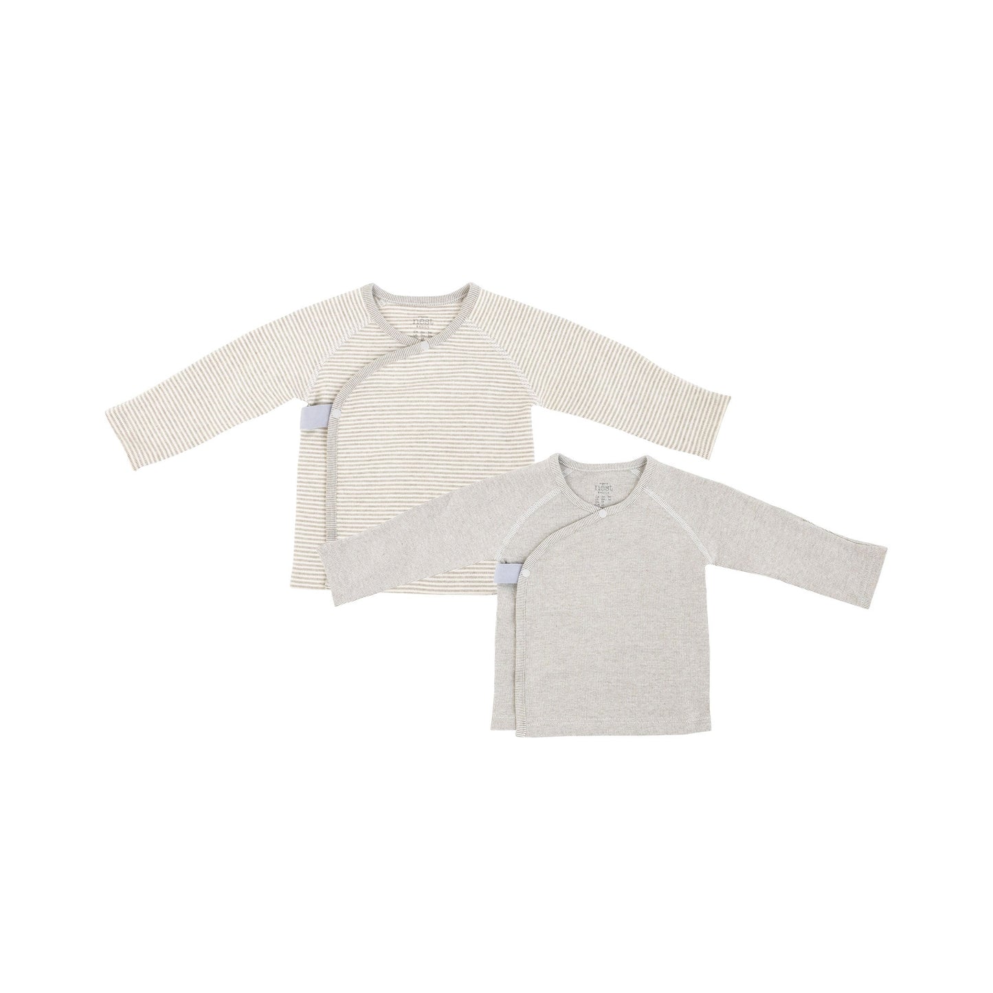 Basics Ribbed Kimono Long Sleeve T-Shirt (2 Pack)