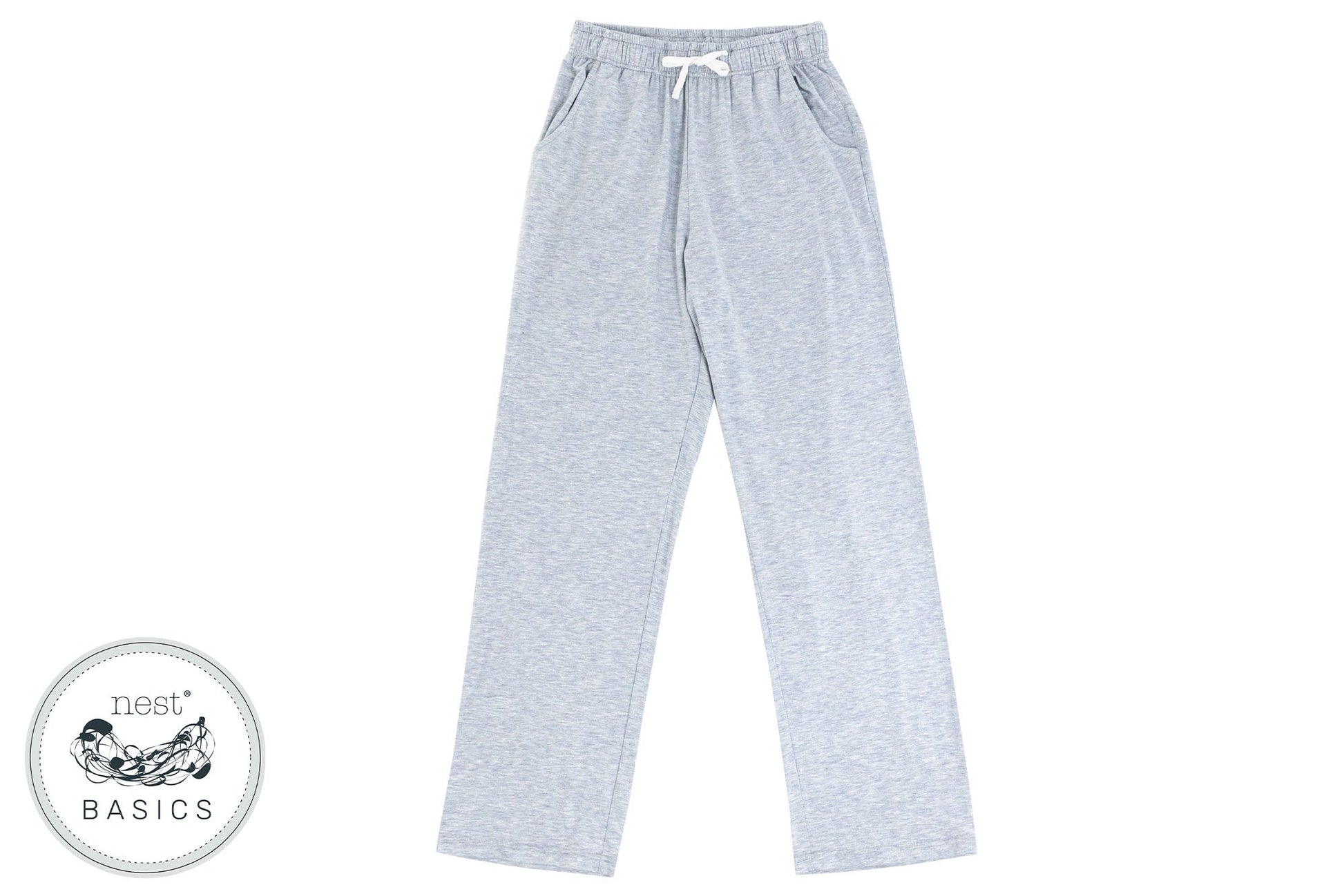 Women's Basics Bamboo Cotton Pants - Grey Dawn - Nest Designs