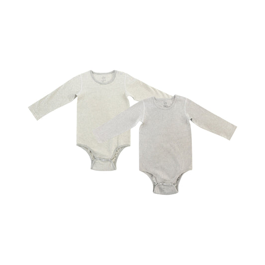 Basics Ribbed Long Sleeve Onesie (2 Pack)