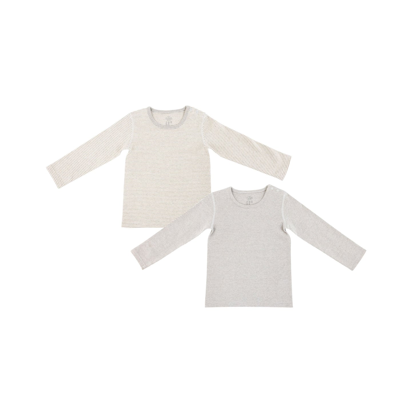 Basics Ribbed Long Sleeve T-Shirt (2 Pack)