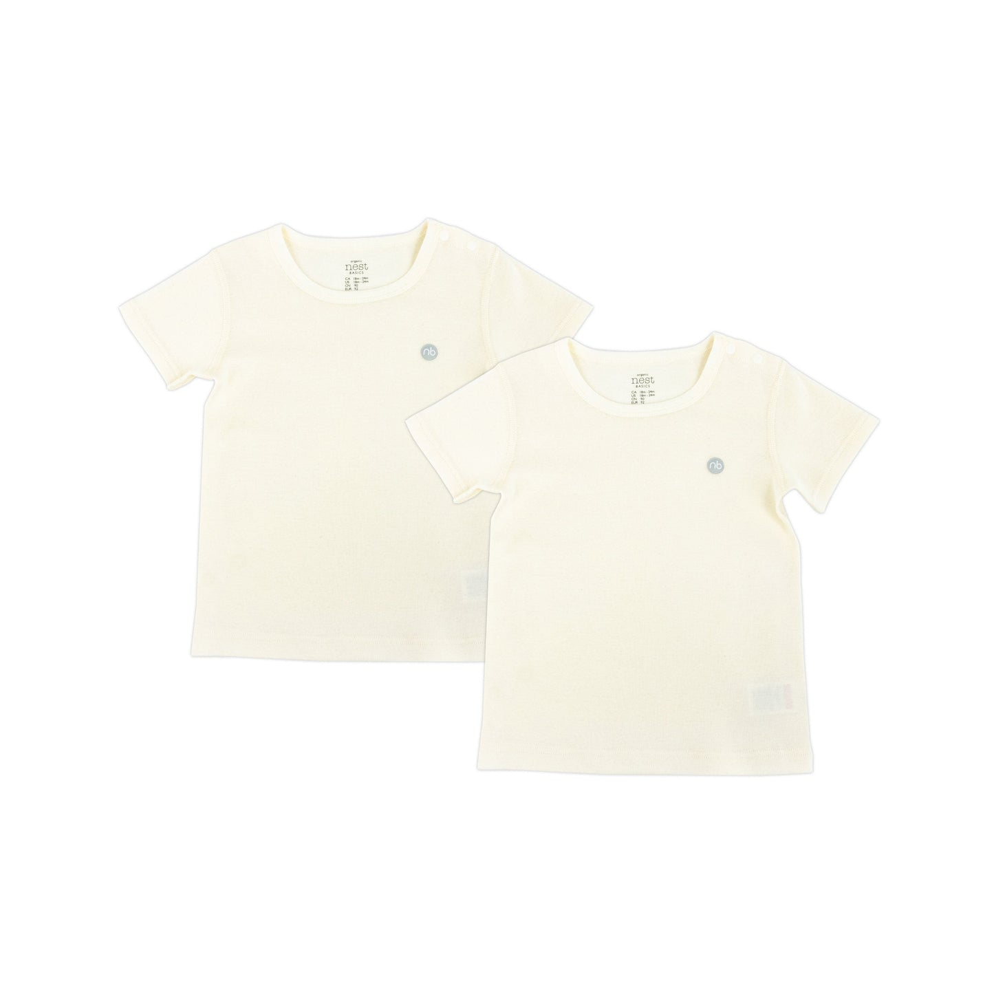 Basics Ribbed Short Sleeve T-Shirt (2 Pack)