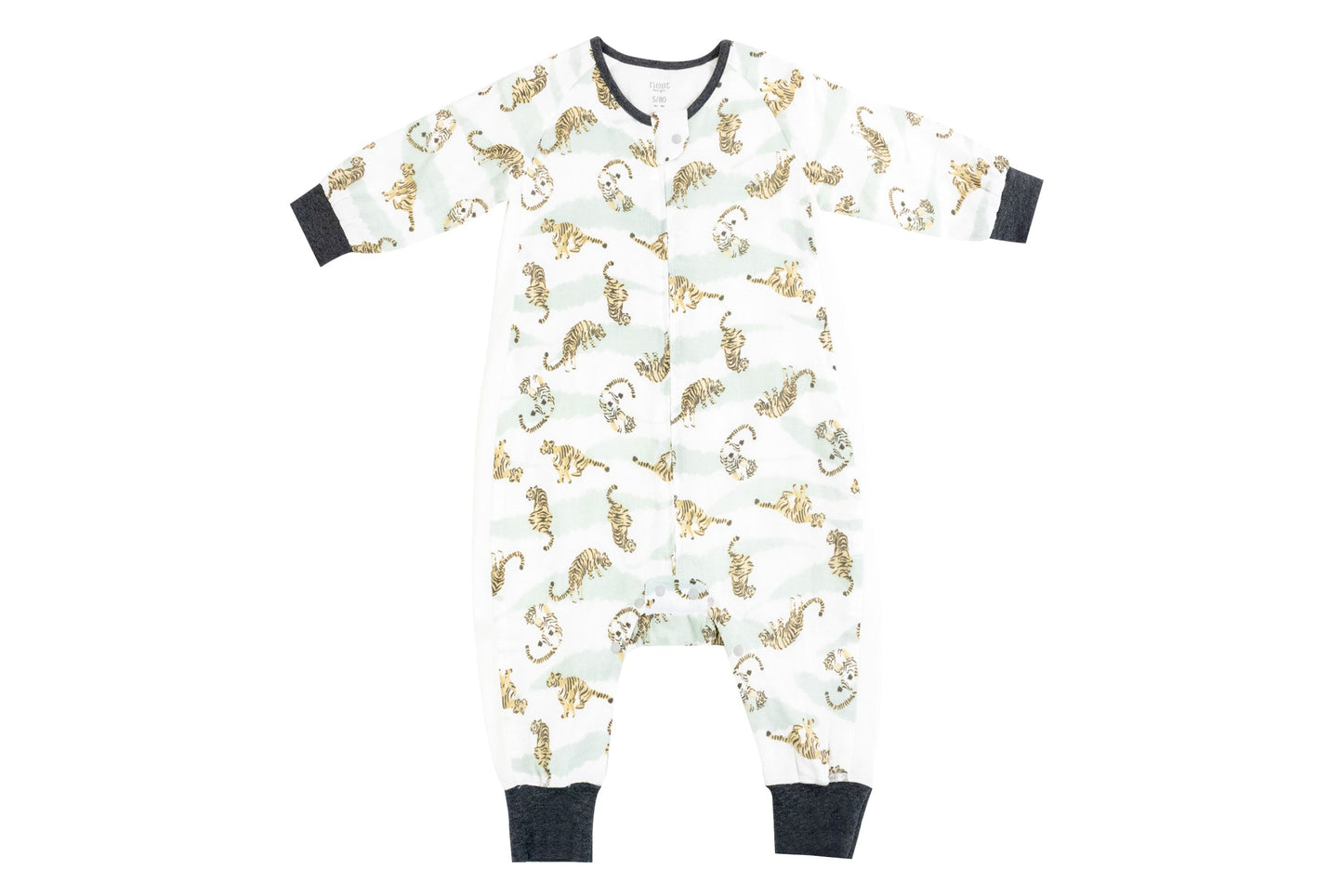 Bamboo Pima Long Sleeve Sleep Suit 0.6 TOG - Jungle Stripes - Nest Designs