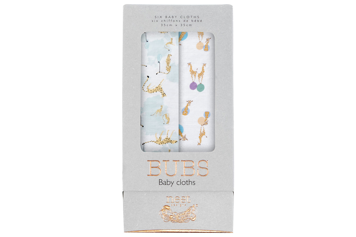 Bubs Baby Washcloth Set (6 Pack)