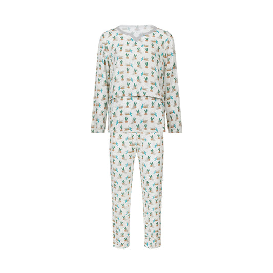 Women's Long Sleeve Nursing PJ Set