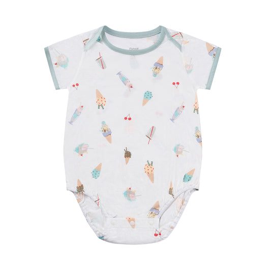 Short Sleeve Jacquard Onesie