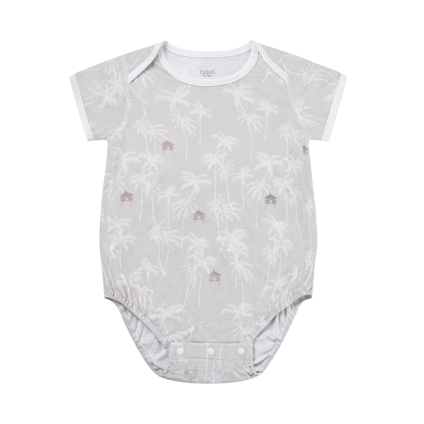 Short Sleeve Jacquard Onesie