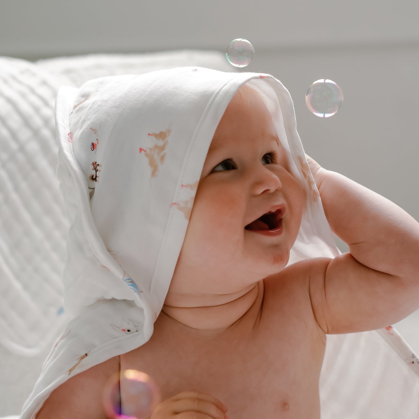 9-Layer Hooded Baby Bath Towel