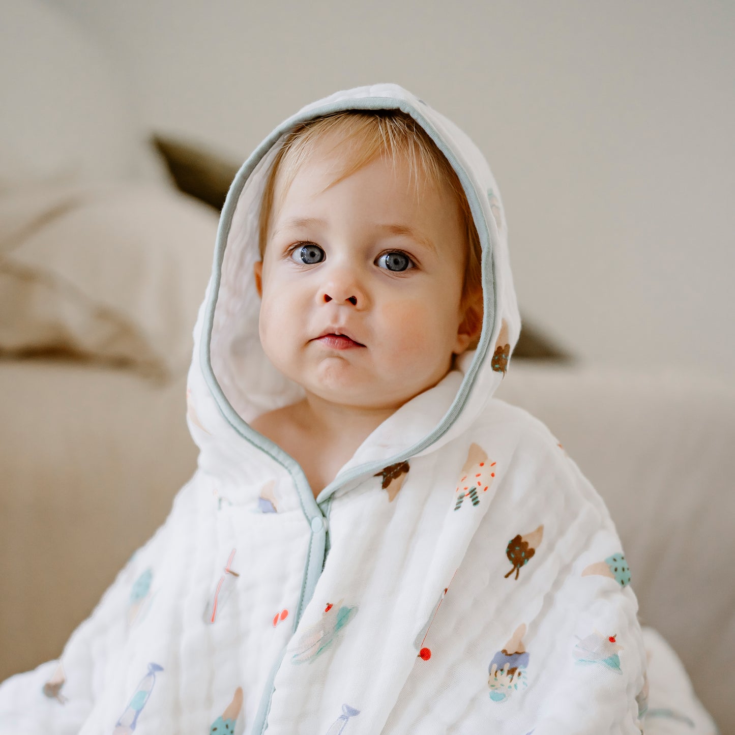 Hooded Baby Bath Cloak