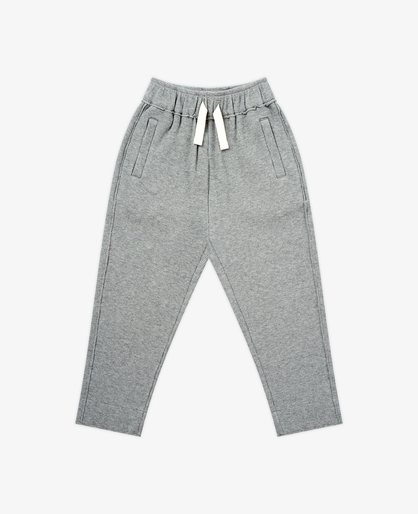 Raw Edge Waffle Knit Joggers