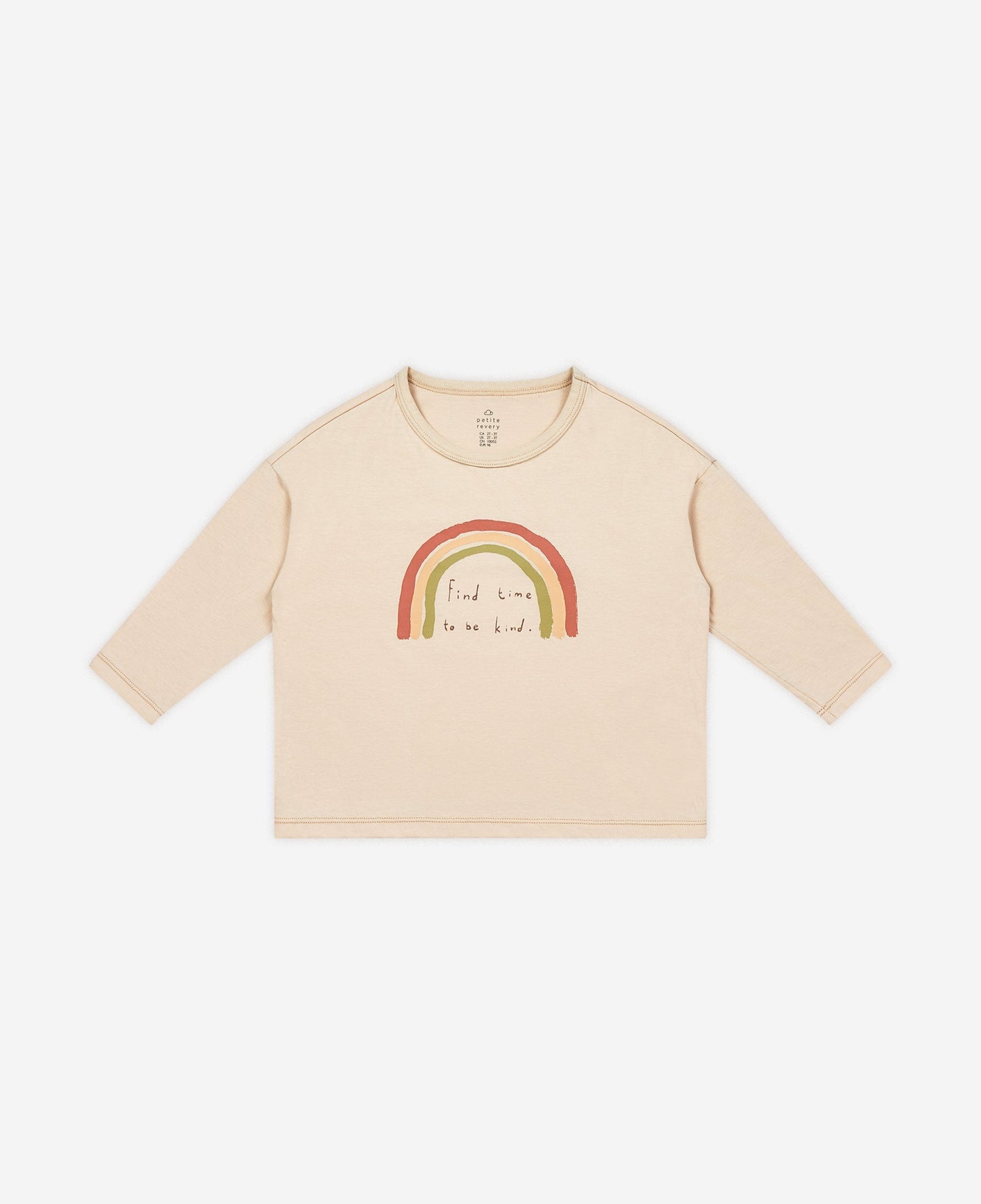 Rainbow Long Sleeve Drop Shoulder Tee