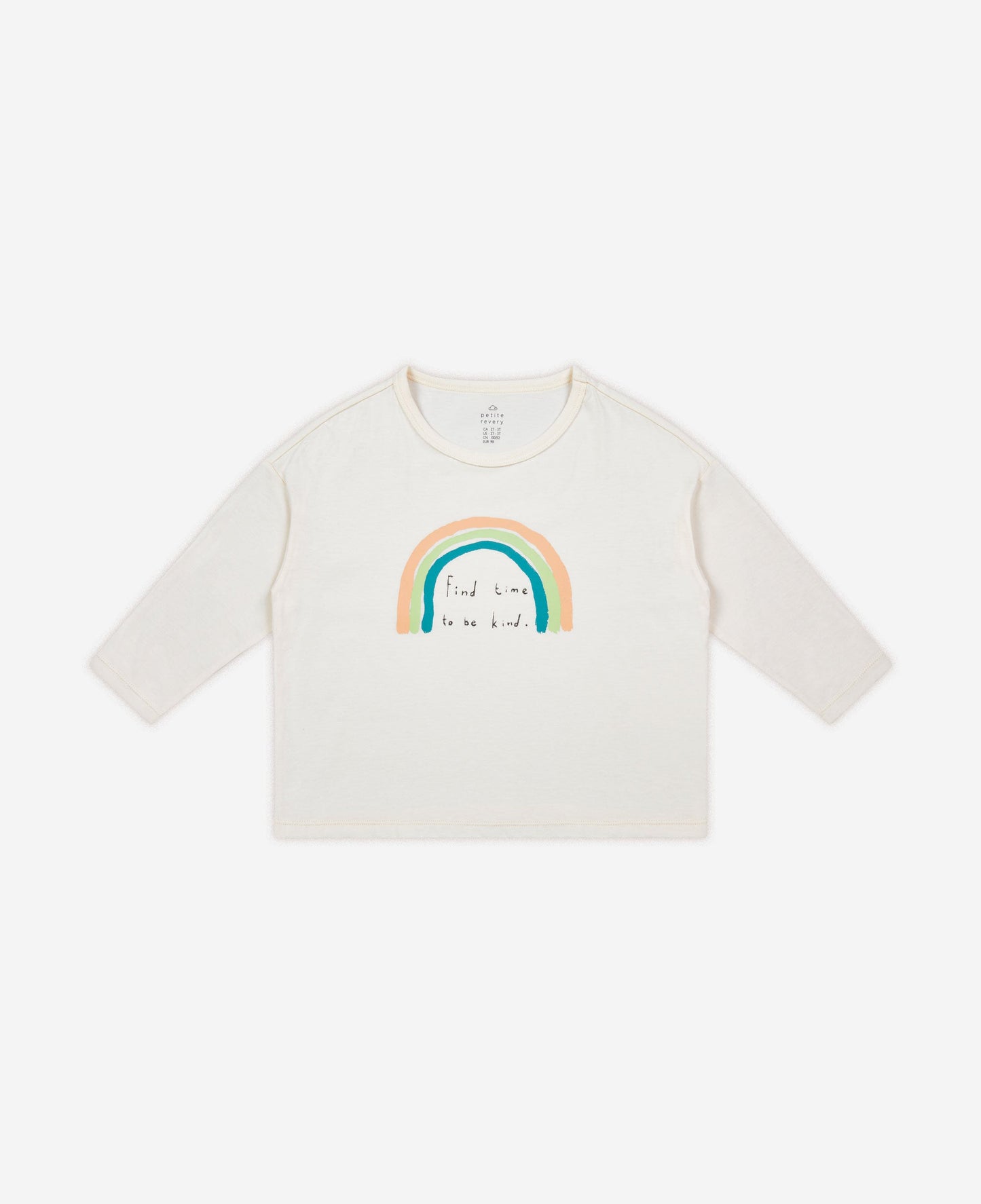 Rainbow Long Sleeve Drop Shoulder Tee