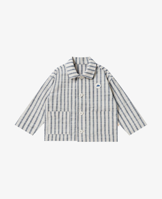 Wide Stripe Long Sleeve Shacket