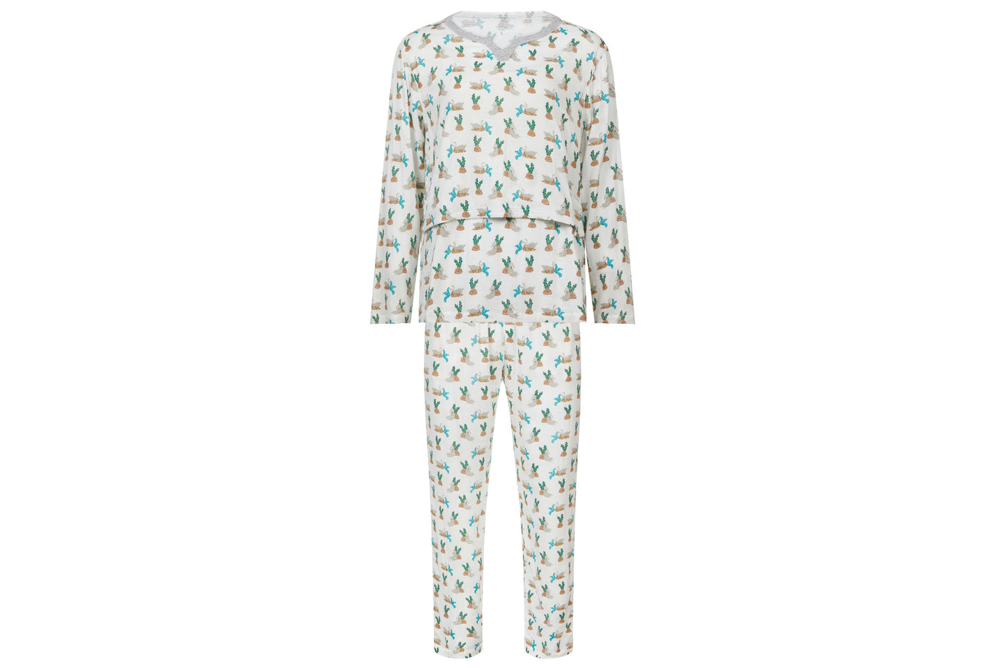 Women's Long Sleeve Nursing PJ Set